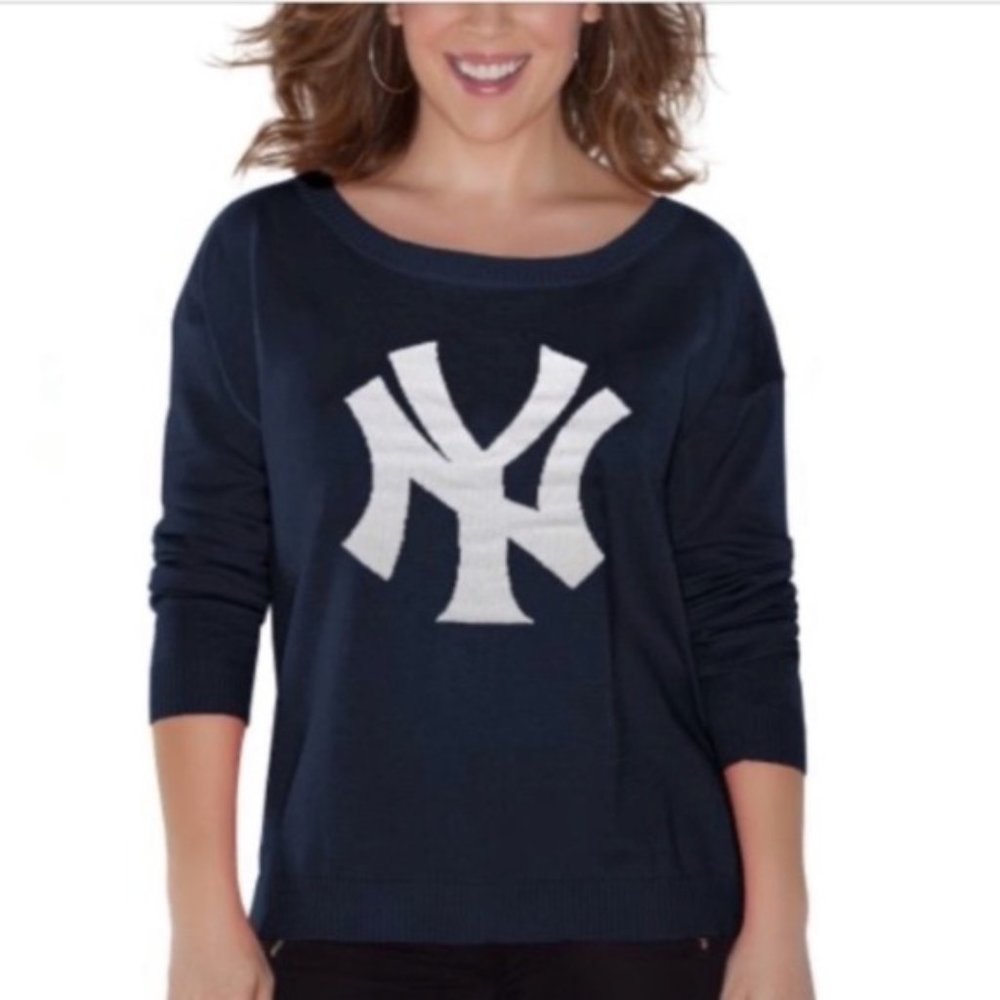 Touch by Alyssa Milano Navy Blue Sweater with White Logo